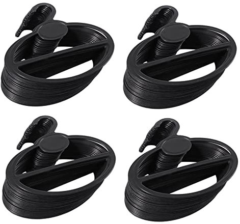 RUSWEST 80X Scarf Shawl Tie Holder Organizer Oval Plastic Hangers Storage Hangers Black