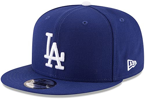 New Era MLB 9FIFTY Adjustable Snapback Hat Cap One Size Fits All (Los Angeles Dodgers Blue), Blue, One Size