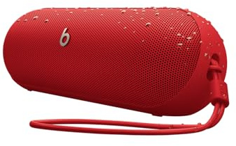 Beats Pill – trådlös Bluetooth-högtalare och bärbar laddare via usb-c, upp till 24 timmars batteritid, vattentålig i enlighet med IP67, Apple- och Android-kompatibel – klarröd