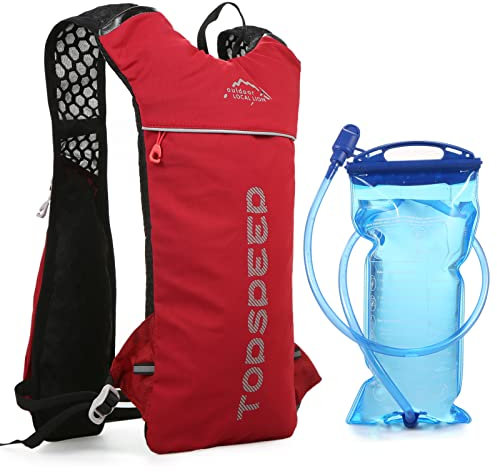 Kavolet 5 l dryckesryggsäck med 2 l vattenbubbla superlätt, ventilerande drickväst, hydrationspaket cykelryggsäck för löpning, camping, vandring, maraton