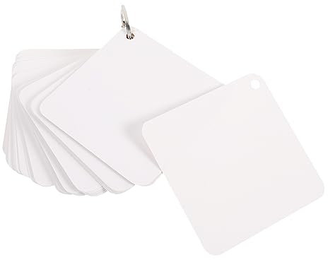 SHINEOFI Blanko Lernkarten Mit Metallringen Zum Sortieren Vorgelochte Karteikarten Für Notizen Und Lernen Leere Karteikarten Für Schule Und Zuhause