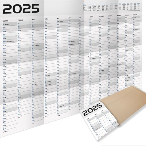 Wandkalender 2025 70x100 cm - Großer Wandplaner 2025 für Büro & Zuhause - Jahreskalender 2025 mit viel Platz - Übersichtlicher Kalender 2025 - Perfekter Jahreswandplaner (2025, 1 Stück)