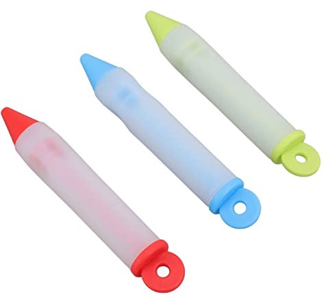 Cake Decorating Pens Set - Food Grade Silicone Icing Tool Kit for DIY Cakes and Pastries with 12 Patterns