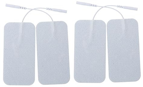 Healeved 4 Almohadillas de Gel Conductor para Física, Autoadhesivas, Reutilizables y Libres de Látex, Ideales para Muscular en Casa o Rehabilitación