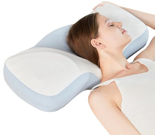 Oreillers De Lit De Contour - Oreiller De Soutien Au Cou En Mousse | Coussin De Sommeil Du Cou Contour | Oreiller Cervical Orthopédique | Soutenir Le Coussin Coussin Un Pavé Respirant Confortable Pour