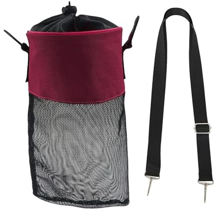 MagiDeal Borsa Porta Mollette Da Bucato, Versatile Organizer per Mollette Da Bucato per Asciugatura All'aperto, Borsa Portaoggetti per Casa, Armadio, Bagno, Rosa Rossa