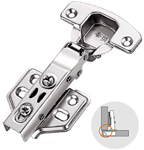 Bisagras de cierre suave para puerta de armario de cocina con mecanismo de cierre automático, bisagra de placa de cierre lento y tornillos, paquete de 2 unidades