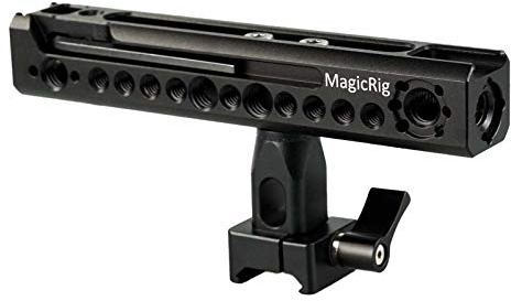 MAGICRIG Rotating NATO Handle Top Handle Grip with Cold Shoe Mount and Locating Point for Arri for DSLR Camera, Camera Cage