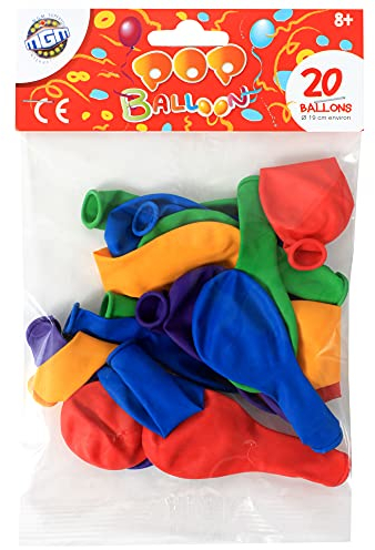 FLYPOP'S - 20 aufblasbare Ballons - Party - 130020 - Mehrfarbig - Naturlatex - Kinder - Geburtstag - Wasserbombe - 19 cm x 19 cm - Ab 3 Jahren