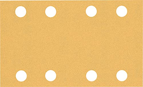 Bosch 50x EXPERT C470 Sandpaper (for Paint on wood, Hardwood, Ø 80x133 mm, Grit 120, Professional Accessory Orbital Sander)