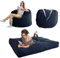 MAXYOYO Sitzsack-Stuhl – umwandelbarer Stuhl, lässt Sich vom Sitzsack zum Bett zusammenklappen – großes Sofa mit weichem Mikrofaserbezug, Perfekter Lounge- oder Gaming-Stuhl, dunkelblau – Königin
