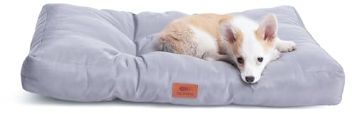 SLPRO Hundebett für kleine Hunde - orthopädisches Hundekissen - 100% Oxford Gewebe & Wasserabweisend - Hundesofa perfekt für Hunde wie Französische Bulldogge und Beagle bis 20kg 75 x 50 x 10cm grau