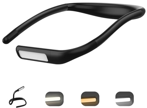 KEWUZY Lampada da Lettura, LED Luce per Lettura Libri a Letto, 3 Colori Luminosità Infiniti Modalità Dimmer, Flessibile Collo Luce Lettura per Libro per Letto, Studio, Lavoro, Viaggio, Campeggio