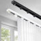 Curtain Tracks and Fittings Room Divider Ceiling Track for Curtains - Ultra-Thin Shower Curtain Rail - Aluminum Curtain Tracks for Spaces 3-16 Feet Wide - Curtain Rod Ceiling or Wall Mounted