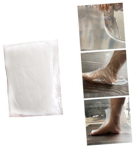 COLLBATH 100pcs Disposable Foot Covers for Spa and Travel Breathable Pe Material Waterproof Safe and Odorless Foot Therapy Covers for Pedicure and Bath