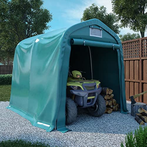 Tenda da garage in PVC, 1,6 x 2,4 cm, resistente all'acqua e durevole, per veicoli e merci, con tetto e pareti laterali, per condizioni climatiche avverse (1,6 x 2,4 m)