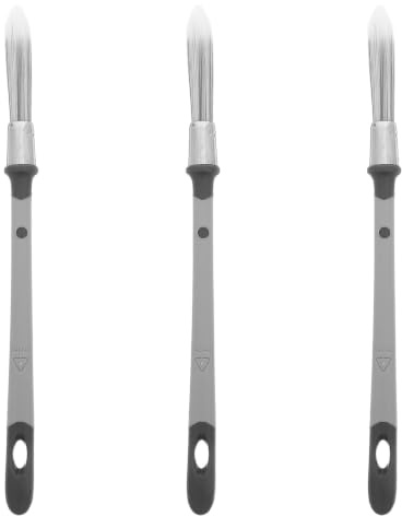 YARNOW 3 Pinceles para Bordes - Pinceles de Detalle de 8,3 con Punta Afilada, Herramienta para Pintar Esquinas, molduras, Paredes, zócalos y áreas de Detalle.