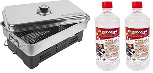 330001_2L Table Smoker Oven with Thermometer Stainless Steel + 2 Litre Burning Gel / Burning Paste
