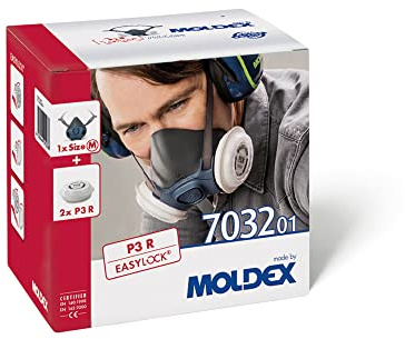 Moldex 7032 P3 R Half Mask FFP3 - Pre-assembled