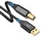 Cavo per stampante USB 6M, cavo per scanner USB 2.0 tipo B, USB A a USB B, cavo per stampante PC, compatibile con HP, Dell, Canon, Epson, Lexmark, Xerox, Brother, Samsung, Pixma – Nero