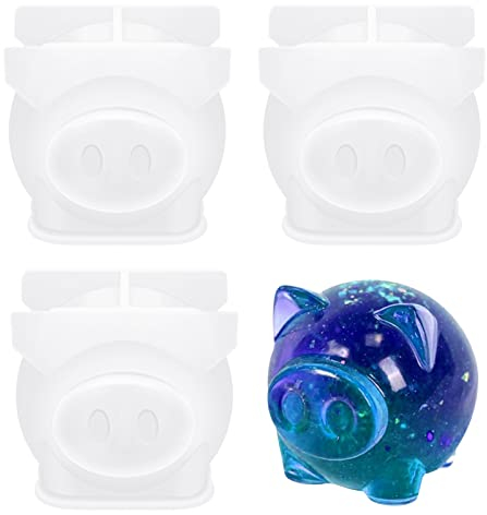 3 Stücke Silikonform Schweinchen Gießform Schwein eiswürfelbehälter frühling Raisin Gießformen Schwein Tortendeko Seife Aromatherapie