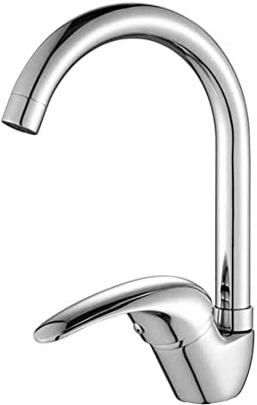 Miscelatore Monocomando per Lavello Cucina Girevole a 360 ° MOKEKA Rubinetto Lavello Cucina con Regolazione Caldo e Freddo Cromato