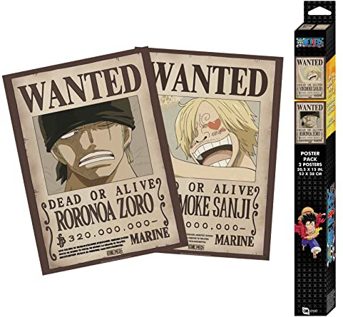 GB Eye - One Piece Set 2 Chibi Posters Wanted Zoro & Sanji (52 x 38 cm)