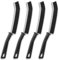 4 Pezzi Spazzola Pulizia Multifunzionale Con Manico Lungo per Fessure Strette - Setole Dure per Cucina, Bagno, Porte e Finestre (Nero)