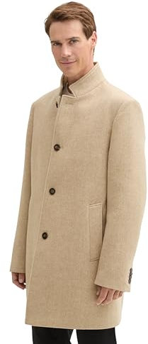 TOM TAILOR 1042474 Abrigo, 32526-big Beige Herringbone Optic, XXL Hombres
