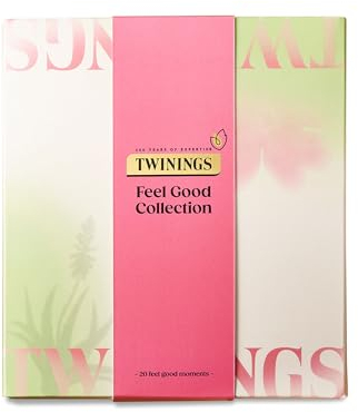 Twinings Superblends Feel Good Collection Gift Box | Ideal Gifts For Birthday & Valentines Gifts For Her| 20 Tea Bags | 4 Flavours of Premium Green & Herbal Infusion tea