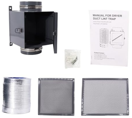 Remingtape Luddfilter för torkkanaler, ventilationsset för torktumlare inomhus med ventilationsslang för torktumlare, luddfilter för torktumlare – luddfångare för torktumlare