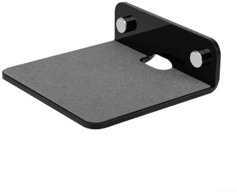 Floweringbeter Elegante supporto da parete in acrilico per altoparlanti JBL, webcam, cellulari, router, multifunzione, design salvaspazio 13,95114 pollici (nero)