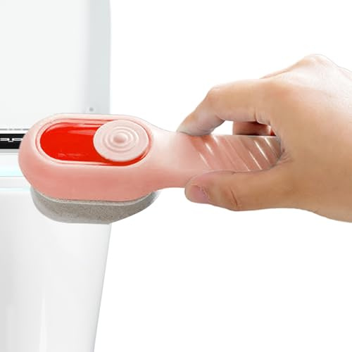 Brosse à chaussures, brosse multifonction pour baskets, distributeur de savon intégré avec tête remplaçable, poils, gris, pour cuir, toile, bottes, sacs, meubles
