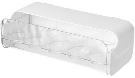 PpAaJK Porte-œufs mural avec 10 grilles, porte latérale du réfrigérateur, type tiroir, grilles, organisateur d'oeufs, porte-œufs suspendus, boîte de rangement