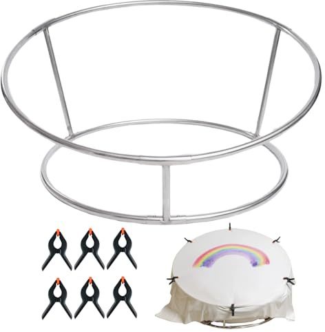 Newborn Photography Stand with Storage Bag and 6 Clamps Set Stainless Steel Baby Posing Table Photoshoot Stand Backdrop Ring Frame Infan Round Background Station for Newborn Photo Sessions