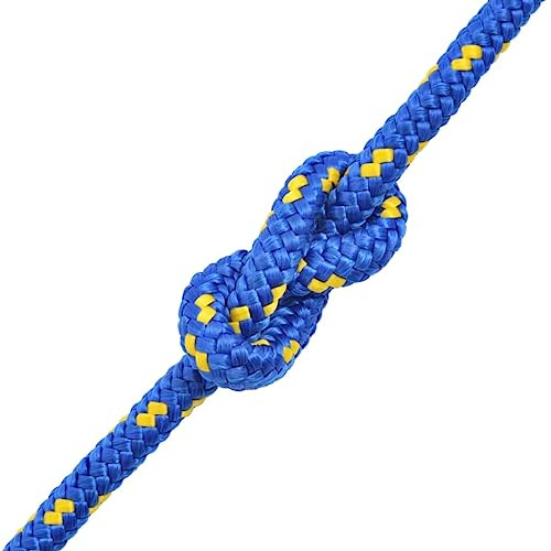 Corde de bondage, corde à linge en polypropylène, 10 mm, 50 m, bleue, pour jardin, bricolage, décoration, groupage et camping