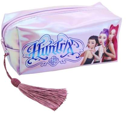 CYPBRANDS - K-Pop Demon Hunters, Huntrix, Astuccio, Pochette con nappa, Beauty Case, Materiale scolastico, Viola, Prodotto ufficiale