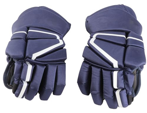 1 par de guantes de hockey sobre hielo rojos para protección de manos Guantes de hockey sobre hielo para adultos para patinaje sobre ruedas (9 pulgadas)
