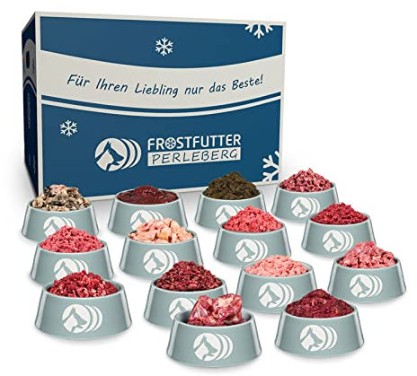Frostfutter Perleberg Barf Komplett Paket | 21 kg Barf Hundefutter | Ausgewogene Rohfütterung für Hunde | Ohne Konservierungsstoffe & 100% natürlich | gesunde Hundenahrung | Made in Germany
