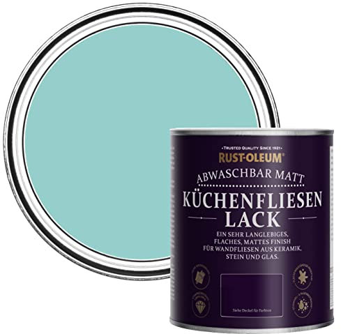 Rust-Oleum Blue water resistant Kitchen Tile Paint in Matt Finish - Teal 750ml