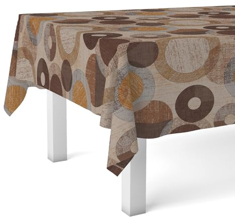 Martina Home Mantel Hule TAMBRE MARRÓN 220X140 CM
