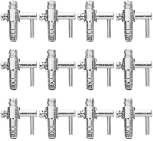 FOMIYES Lot de 30 distributeurs d'air d'aquarium avec valve de réglage du débit réglable, valve à levier en acier inoxydable, compatible avec les tuyaux d'aquarium de 4 mm, idéal pour l'oxygénation