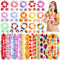60 Pezzi Ghirlanda Hawaiana Collana, Ghirlande di Fiori Hawaiane, Collana con Fiore Hawaiano, Fasce e Bracciali, Collane Hawaii Fiori per Tropicale Spiaggia a Tema Festa Decorazioni