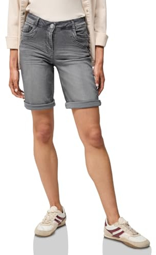Cecil Damen B378657 Bermudas/Shorts, Kurze Hose, Mid Grey Used Wash, 28