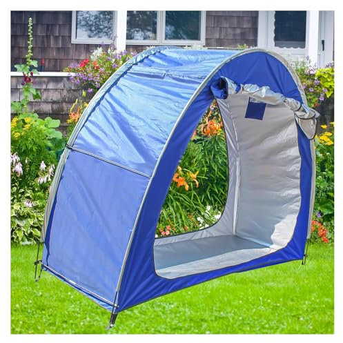 Fxiaobin 2 PCS Box Biciclette può Essere Giuntato Box Biciclette con Tessuto Oxford 210D PU4000 Impermeabile Tettoie per Esterno Garage Moto,Blue