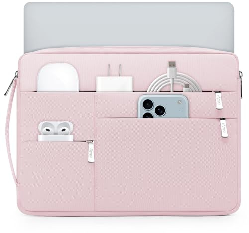 HYZUO 14-15 Tum Laptopfodral Väska för MacBook Air 15 M5, Blek Rosa | för MacBook Air 15 A3448 M5-M2 2026-2023, MacBook Pro 15, XPS 14/15 Plus, Fodral för 14 15 Surface HP Dell Lenovo Asus Acer