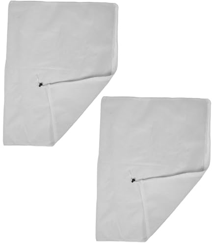 Abaodam Cubierta Vegetal Antiheladas Color Claro 60x80 Cm Cremallera y Cordón Ajustable, Manta Térmica Transpirable para Plantas, Arbustos y Macetas, 2 Unidades para Protección Invernal