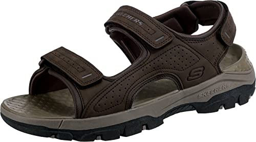 Skechers Men's TRESMEN Garo Sandal, Chocolate Synthetic, 11 UK