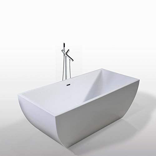 FREESTANDING Bathtub Modern Design Bath TUB Jennifer+Faucet 170 x 75 cm New