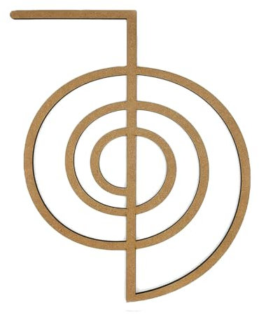 EVYRE | Quadro Legno Mandala | Pannelli In Legno Per Pareti 40cm | Pannelli Decorativi | Quadri In Rilievo | Quadri Decorativi Per | Pareti Spiritualità Oggetti, Vintage (1, Cho Ku Rei)